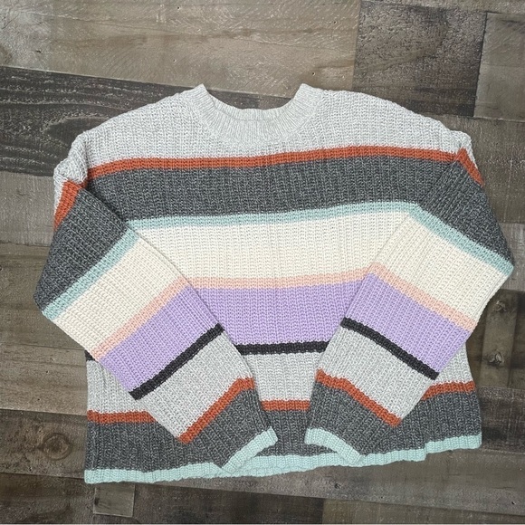 American Eagle Outfitters Sweaters - American Eagle Oversized Striped Crewneck Sweater size XS